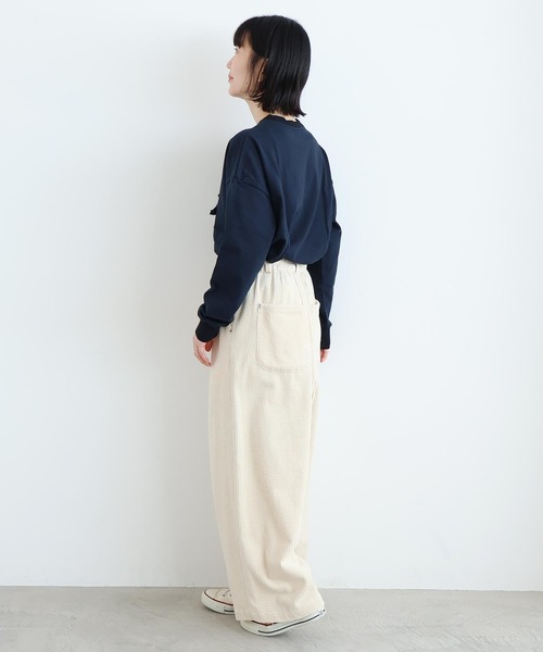 l'atelier du savon（アトリエドサボン）の「6Wコーデュロイ　ちょいまるパンツ（その他パンツ・レディース・アイボリー/サックスブルー/ダークブラウン・FREE）」の5枚目の写真