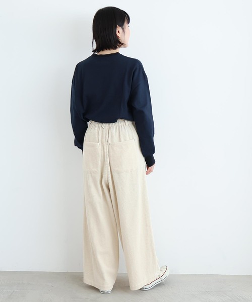 l'atelier du savon（アトリエドサボン）の「6Wコーデュロイ　ちょいまるパンツ（その他パンツ・レディース・アイボリー/サックスブルー/ダークブラウン・FREE）」の6枚目の写真