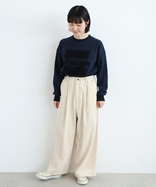 l'atelier du savon（アトリエドサボン）の「6Wコーデュロイ　ちょいまるパンツ（その他パンツ・レディース・アイボリー/サックスブルー/ダークブラウン・FREE）」の9枚目の写真