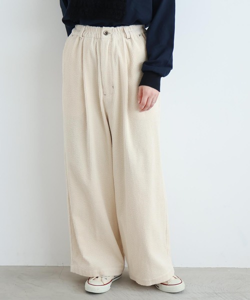 l'atelier du savon（アトリエドサボン）の「6Wコーデュロイ　ちょいまるパンツ（その他パンツ・レディース・アイボリー/サックスブルー/ダークブラウン・FREE）」の13枚目の写真