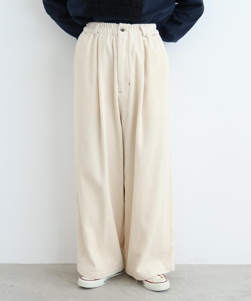 l'atelier du savon（アトリエドサボン）の「6Wコーデュロイ　ちょいまるパンツ（その他パンツ・レディース・アイボリー/サックスブルー/ダークブラウン・FREE）」の11枚目の写真