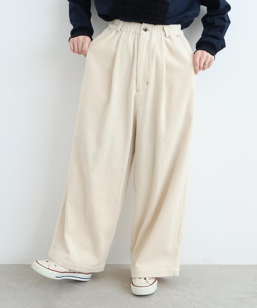 l'atelier du savon（アトリエドサボン）の「6Wコーデュロイ　ちょいまるパンツ（その他パンツ・レディース・アイボリー/サックスブルー/ダークブラウン・FREE）」の12枚目の写真