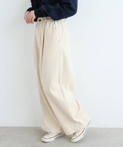 l'atelier du savon（アトリエドサボン）の「6Wコーデュロイ　ちょいまるパンツ（その他パンツ・レディース・アイボリー/サックスブルー/ダークブラウン・FREE）」の18枚目の写真