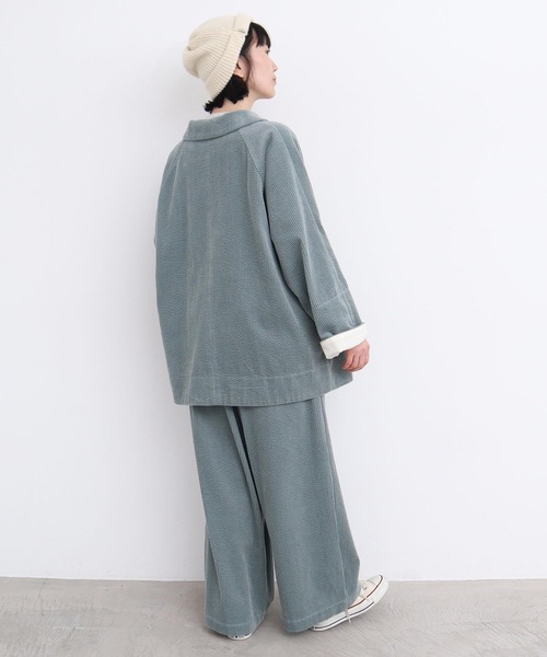 l'atelier du savon（アトリエドサボン）の「6Wコーデュロイ　ちょいまるパンツ（その他パンツ・レディース・アイボリー/サックスブルー/ダークブラウン・FREE）」の20枚目の写真