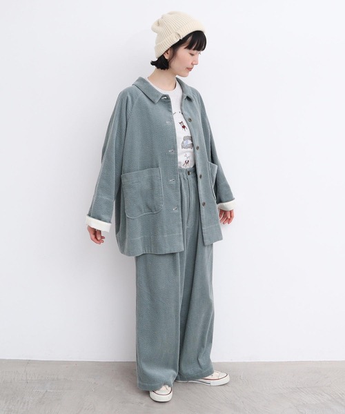 l'atelier du savon（アトリエドサボン）の「6Wコーデュロイ　ちょいまるパンツ（その他パンツ・レディース・アイボリー/サックスブルー/ダークブラウン・FREE）」の21枚目の写真