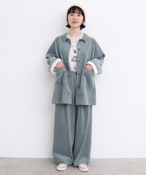 l'atelier du savon（アトリエドサボン）の「6Wコーデュロイ　ちょいまるパンツ（その他パンツ・レディース・アイボリー/サックスブルー/ダークブラウン・FREE）」の22枚目の写真