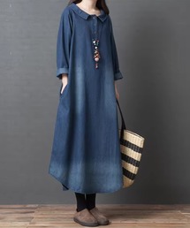 maison de LATIR（メゾンドラティール）の「オーバーサイズシルエットのデニムワンピース。（ワンピース）」