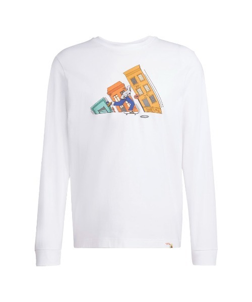 adidas(アディダス)の「【別注】アディダス adidas ドゥードゥルハントスケート長袖グラフィックTシャツ 限定コラボ(Tシャツ/カットソー・メンズ・ホワイト/ダークグリーン/ブラック・S/M/L/LL/3L)」の5枚目の写真