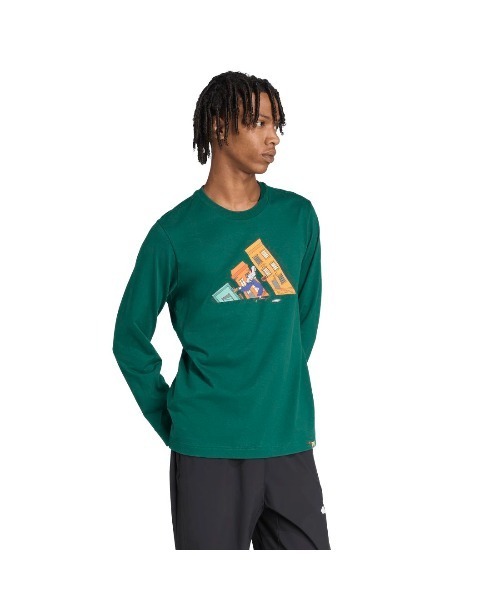adidas(アディダス)の「【別注】アディダス adidas ドゥードゥルハントスケート長袖グラフィックTシャツ 限定コラボ(Tシャツ/カットソー・メンズ・ホワイト/ダークグリーン/ブラック・S/M/L/LL/3L)」の18枚目の写真