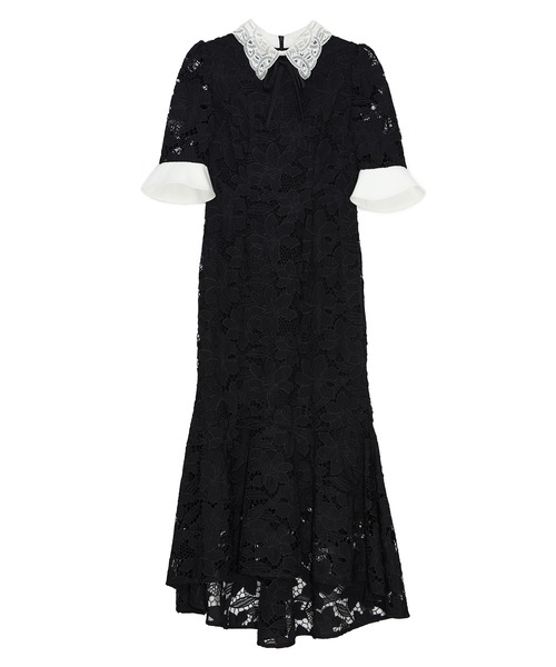 セール】【LEJA】パールカラーボウタイフラワーレースフィッシュテール