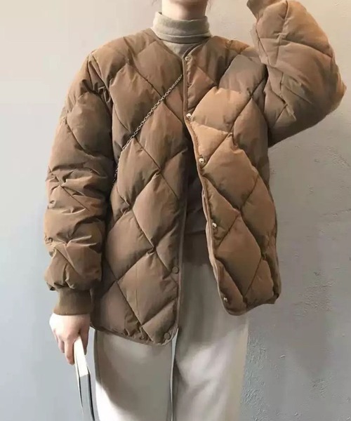 CADBURY(キャドバリー)の「中綿キルティングハーフコート(その他アウター・レディース・ブラウン/ホワイト/ブラック・MEDIUM/LARGE/X-LARGE)」の5枚目の写真