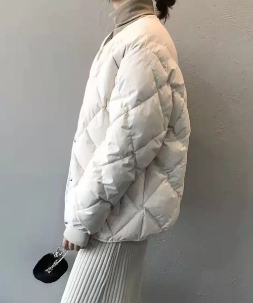 CADBURY(キャドバリー)の「中綿キルティングハーフコート(その他アウター・レディース・ブラウン/ホワイト/ブラック・MEDIUM/LARGE/X-LARGE)」の8枚目の写真