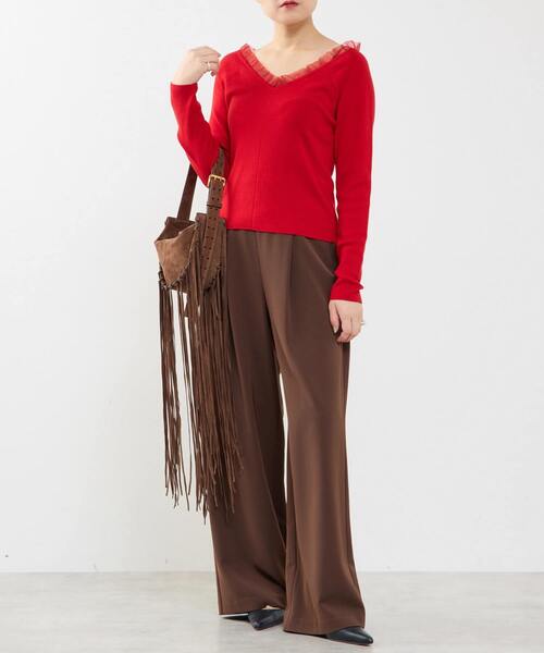 SOFFITTO（ソフィット）の「ALLゴムストレッチリラックスパンツ（その他パンツ・レディース・ブラウン/ベージュ/ブラック・S/M）」の2枚目の写真