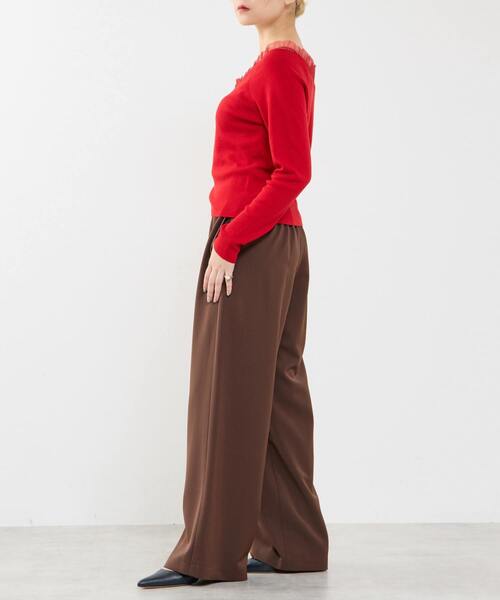 SOFFITTO（ソフィット）の「ALLゴムストレッチリラックスパンツ（その他パンツ・レディース・ブラウン/ベージュ/ブラック・S/M）」の4枚目の写真