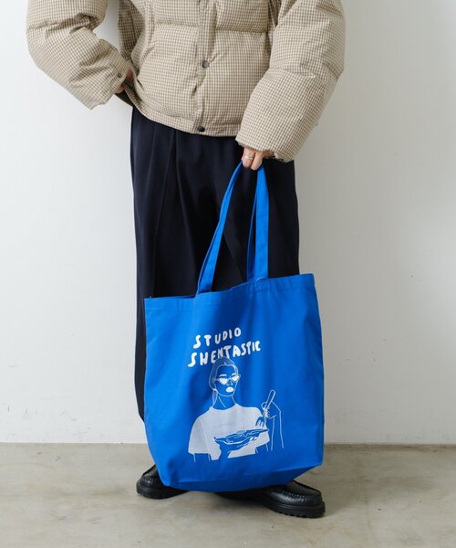 WHIMSIC（ウィムジック）の「【UNISEX】シェンタスティック スタジオシルクスクリーンプリントBAG（トートバッグ・レディース・オフホワイト/ブルー/イエロー/ピンク/グリーン・ONE SIZE）」の20枚目の写真