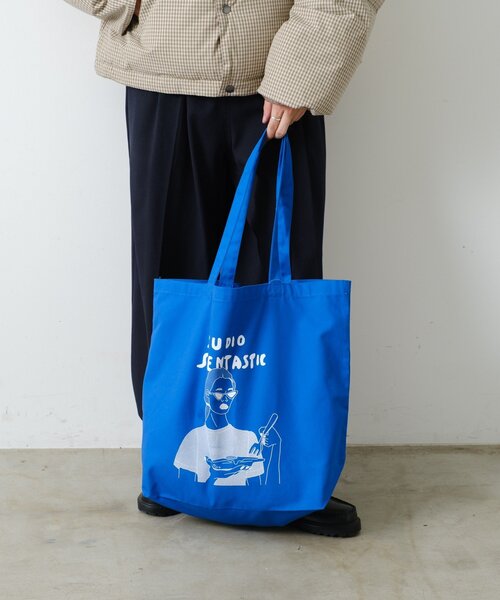 WHIMSIC（ウィムジック）の「【UNISEX】シェンタスティック スタジオシルクスクリーンプリントBAG（トートバッグ・レディース・オフホワイト/ブルー/イエロー/ピンク/グリーン・ONE SIZE）」の21枚目の写真