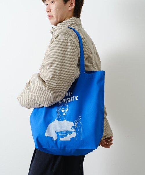 WHIMSIC（ウィムジック）の「【UNISEX】シェンタスティック スタジオシルクスクリーンプリントBAG（トートバッグ・レディース・オフホワイト/ブルー/イエロー/ピンク/グリーン・ONE SIZE）」の22枚目の写真