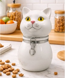 MAZEMAZE（マゼマゼ）の「キャットセラミックキャニスター（インテリア雑貨）」