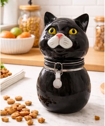 MAZEMAZE（マゼマゼ）の「キャットセラミックキャニスター（インテリア雑貨）」