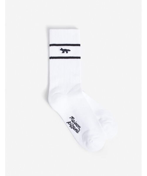 Maison Kitsune(メゾンキツネ)の「PROFILE FOX SPORTY SOCKS(ソックス/靴下・メンズ・ホワイト/ブラック・S/M)」の3枚目の写真