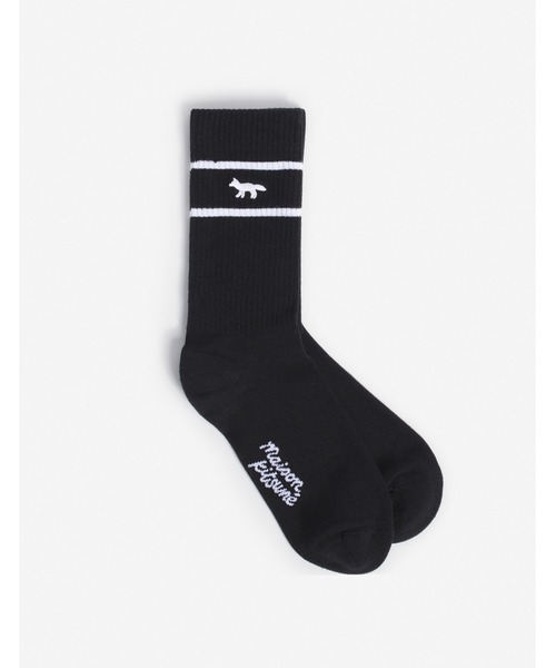 Maison Kitsune(メゾンキツネ)の「PROFILE FOX SPORTY SOCKS(ソックス/靴下・メンズ・ホワイト/ブラック・S/M)」の6枚目の写真