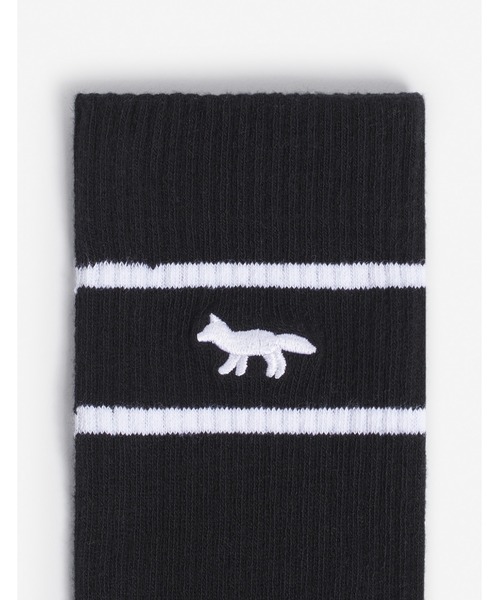 Maison Kitsune(メゾンキツネ)の「PROFILE FOX SPORTY SOCKS(ソックス/靴下・メンズ・ホワイト/ブラック・S/M)」の7枚目の写真