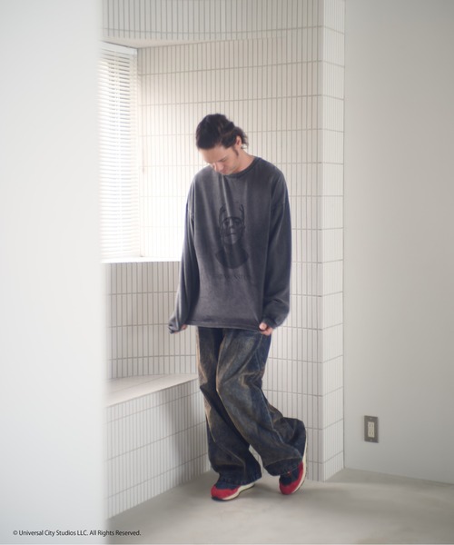 ADAM PATEK（アダムパテック）の「ADAMPATEK/Frankenstein portrait long sleeve/フランケンシュタイン肖像画デザインコラボロンT(AP2524019)（Tシャツ/カットソー・レディース・ホワイト/ブラック・1/2）」の18枚目の写真