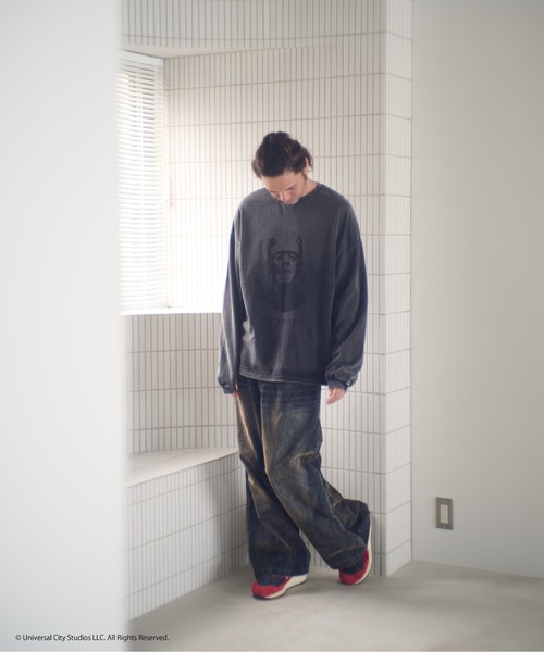 ADAM PATEK（アダムパテック）の「ADAMPATEK/Frankenstein portrait long sleeve/フランケンシュタイン肖像画デザインコラボロンT(AP2524019)（Tシャツ/カットソー・レディース・ホワイト/ブラック・1/2）」の19枚目の写真