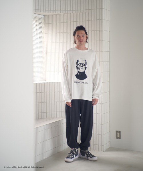 ADAM PATEK（アダムパテック）の「ADAMPATEK/Frankenstein portrait long sleeve/フランケンシュタイン肖像画デザインコラボロンT(AP2524019)（Tシャツ/カットソー・レディース・ホワイト/ブラック・1/2）」の21枚目の写真