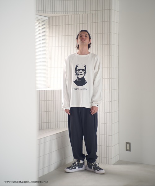 ADAM PATEK（アダムパテック）の「ADAMPATEK/Frankenstein portrait long sleeve/フランケンシュタイン肖像画デザインコラボロンT(AP2524019)（Tシャツ/カットソー・レディース・ホワイト/ブラック・1/2）」の22枚目の写真