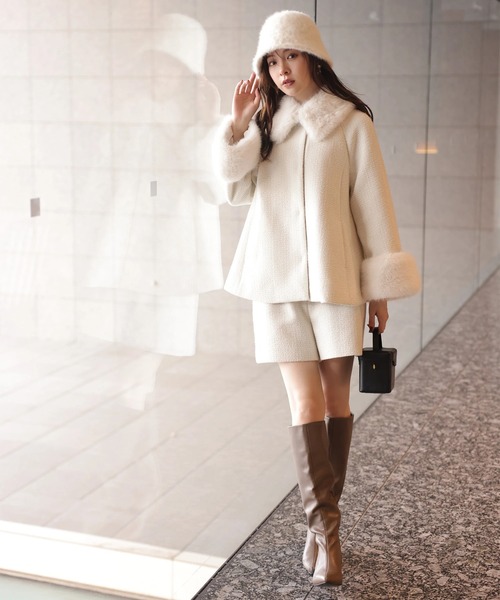 リランドチュール ツイードファーコート ジャケット新品未使用 Rirandture ツイードファーコート - メルカリ