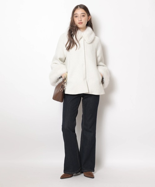 Rirandture ツイードファーコート Rirandture（リランドチュール）の「ツイードファーコート