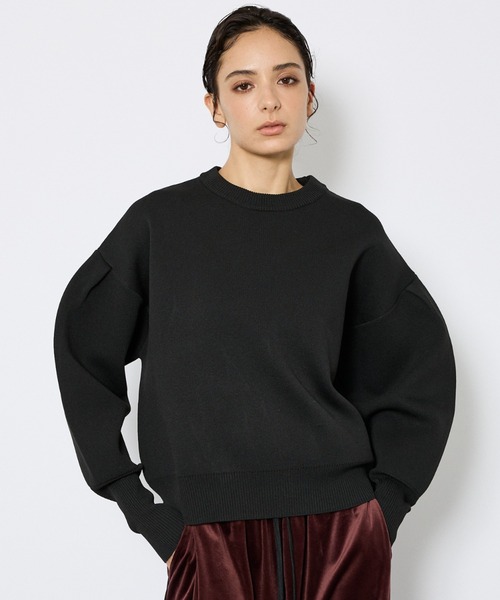NOMINE（ノミネ）の「【NOMINE】プレーティングニット プルオーバー（ラメ混・無地）（ニット/セーター・レディース・ブラック系その他/ブラック/その他/ベージュ・フリー）」の2枚目の写真