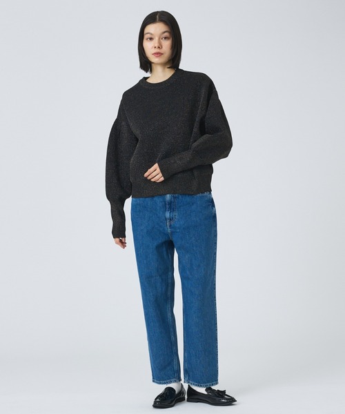 NOMINE（ノミネ）の「【NOMINE】プレーティングニット プルオーバー（ラメ混・無地）（ニット/セーター・レディース・ブラック系その他/ブラック/その他/ベージュ・フリー）」の5枚目の写真