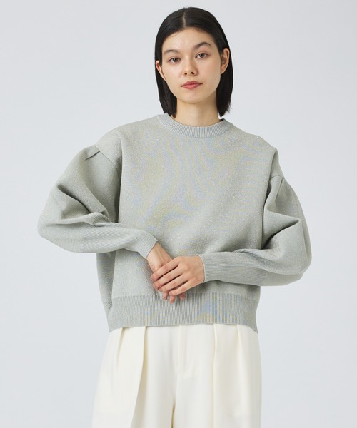 NOMINE（ノミネ）の「【NOMINE】プレーティングニット プルオーバー（ラメ混・無地）（ニット/セーター・レディース・ブラック系その他/ブラック/その他/ベージュ・フリー）」の10枚目の写真