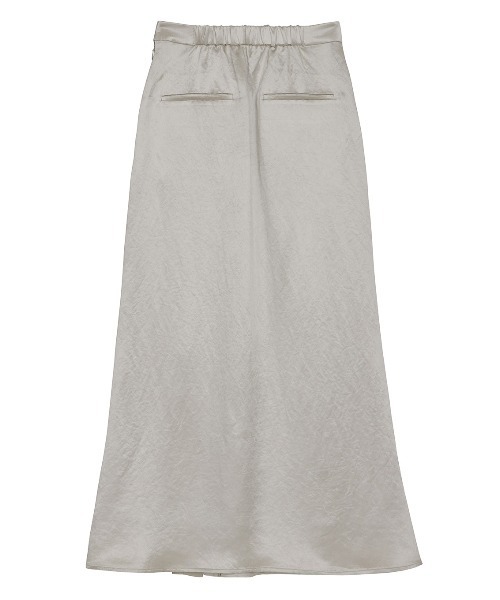 Ameri（アメリ）の「HEAVY SATIN ASYMMETRY TUCK SKIRT（スカート・レディース・ライトグレー/グリーン/ネイビー・SMALL/MEDIUM）」の20枚目の写真