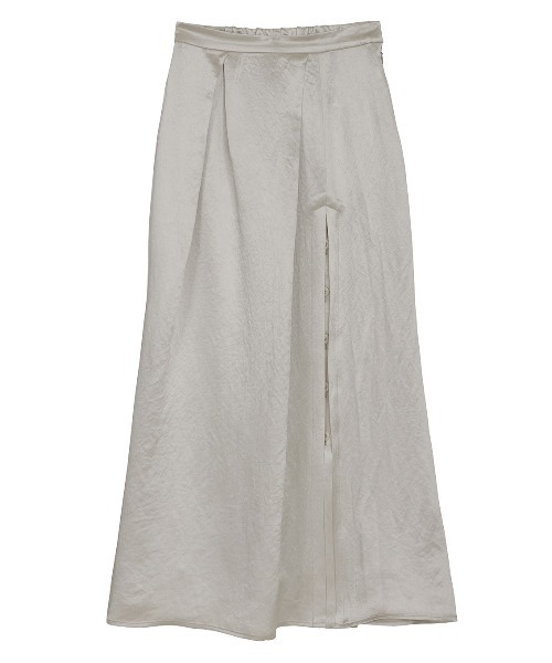 Ameri（アメリ）の「HEAVY SATIN ASYMMETRY TUCK SKIRT（スカート・レディース・ライトグレー/グリーン/ネイビー・SMALL/MEDIUM）」の13枚目の写真