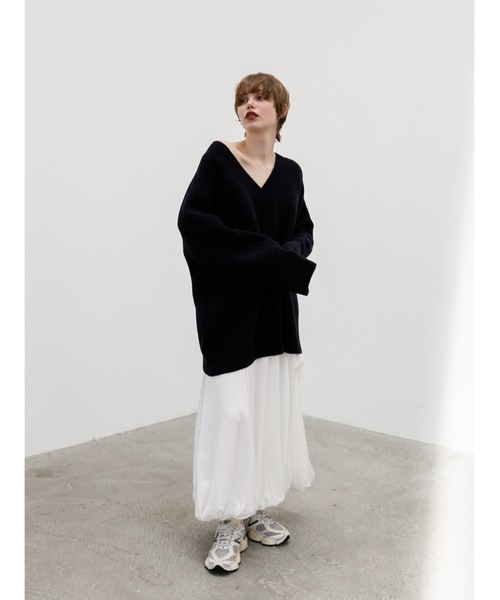 Katrin TOKYO(カトリーントーキョー)の「balloon satin skirt(スカート・レディース・ホワイト/ダークブラウン・FREE/XS)」の22枚目の写真