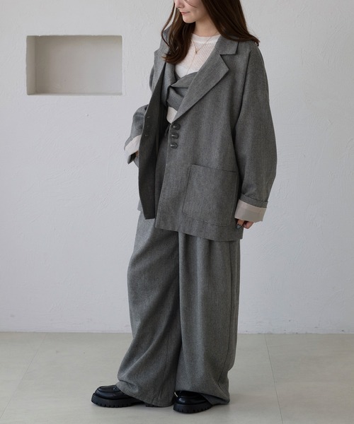 apres jour clair（アプレジュールクレア）の「【apres jour clair】【セットアップ可能】コクーンパンツ（その他パンツ・レディース・キャメル/ブラウン系その他/グレー・LARGE/SMALL/MEDIUM）」の12枚目の写真