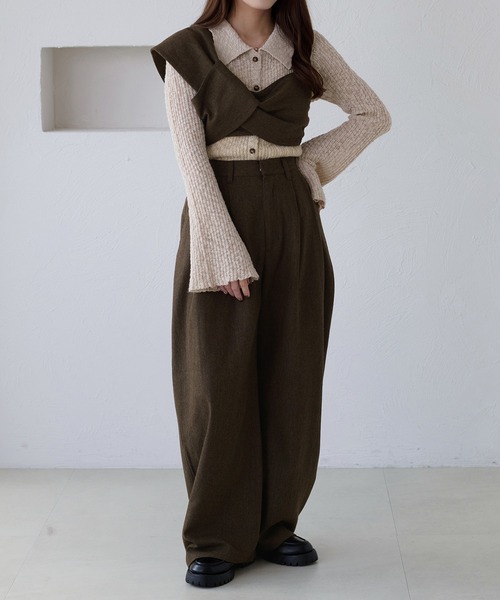 apres jour clair（アプレジュールクレア）の「【apres jour clair】【セットアップ可能】コクーンパンツ（その他パンツ・レディース・キャメル/ブラウン系その他/グレー・LARGE/SMALL/MEDIUM）」の9枚目の写真