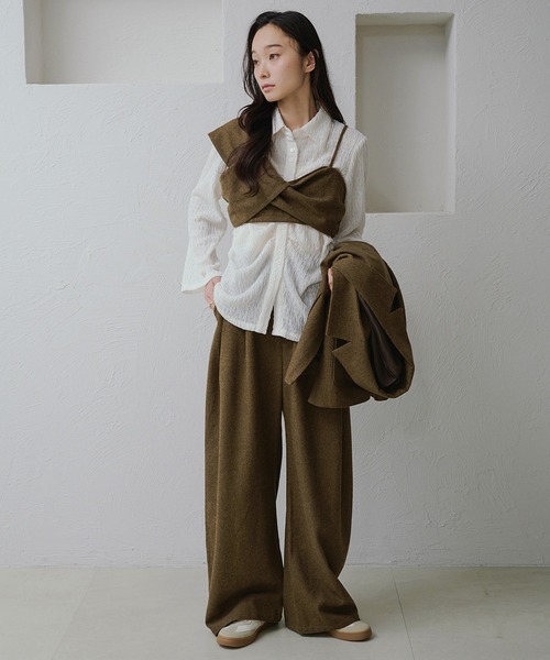 apres jour clair（アプレジュールクレア）の「【apres jour clair】【セットアップ可能】コクーンパンツ（その他パンツ・レディース・キャメル/ブラウン系その他/グレー・LARGE/SMALL/MEDIUM）」の5枚目の写真