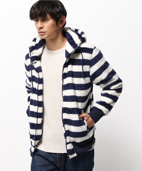 OUTLET(アウトレット)の「【WHO'S WHO gallery】GG両面ボアZIPパーカM(パーカー・メンズ・その他/グレー/ネイビー/ブラック・LARGE)」の7枚目の写真