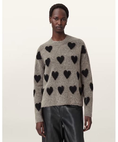 AMORA JACQUARD BRUSHED JUMPER | AMORA ジャカード ブラッシュド ニット・セーター