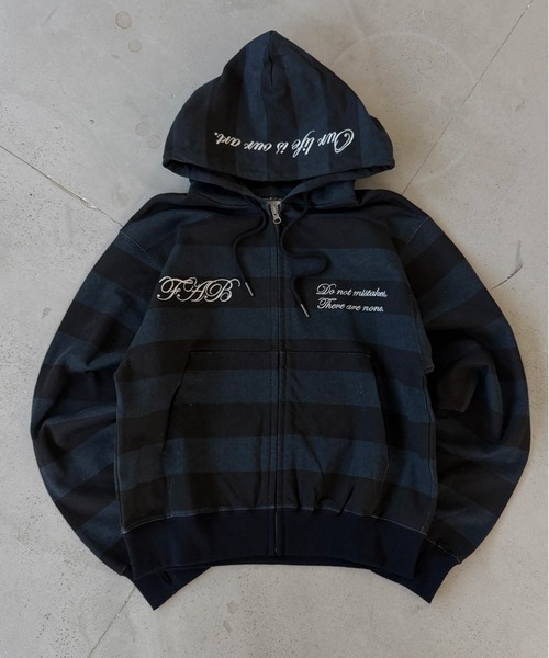 FEMBROIDERED DESIGN FULL ZIP HOODIE／刺繍デザインフルジップ