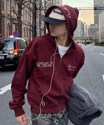 kutir(�N�e�B�[��)��FEMBROIDERED DESIGN FULL ZIP HOODIE�^�h�J�f�U�C���t���W�b�v�t�[�f�B�[(�p�[�J�[)