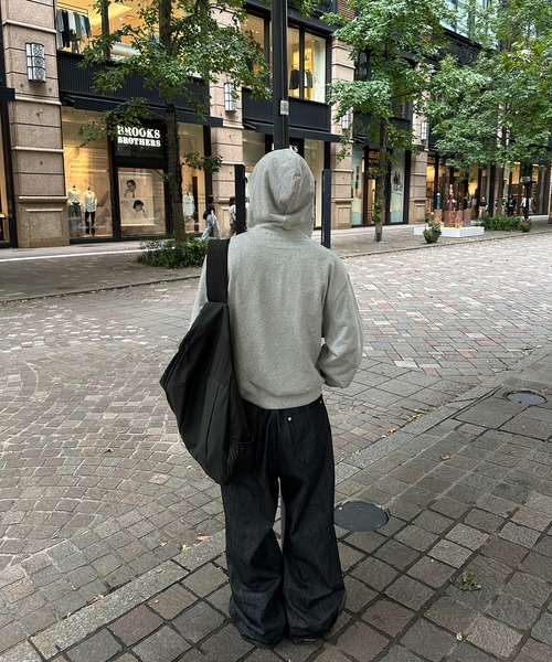 kutir(クティール)の「FEMBROIDERED DESIGN FULL ZIP HOODIE/刺繍デザインフルジップフーディー(パーカー・メンズ・ブラック/杢グレー/ネイビー/ボルドー/ライトグリーン/ブラウン・MEDIUM/LARGE)」の17枚目の写真