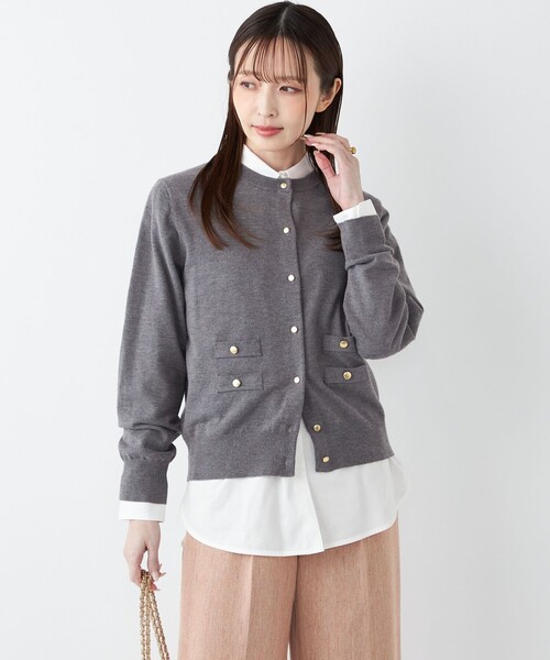 ブラックカーディガン サイズ14 セール】SHIPS: 〈手洗い可能〉14ゲージ TEXBRID(R) リネン