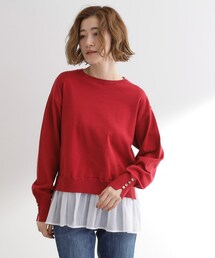 grove | 裾レイヤードニットプルオーバー(ニット/セーター)