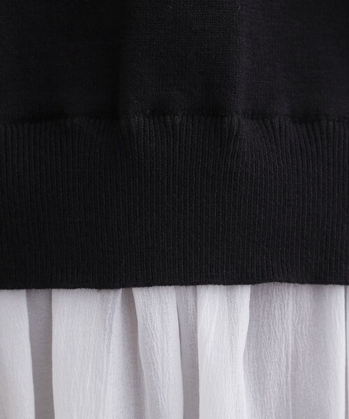 grove（グローブ）の「裾レイヤードニットプルオーバー（ニット/セーター・レディース・グレー系4/ブラック系4/レッド系6・02/03/01/04/05）」の11枚目の写真