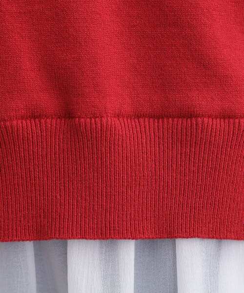 grove（グローブ）の「裾レイヤードニットプルオーバー（ニット/セーター・レディース・グレー系4/ブラック系4/レッド系6・02/03/01/04/05）」の15枚目の写真